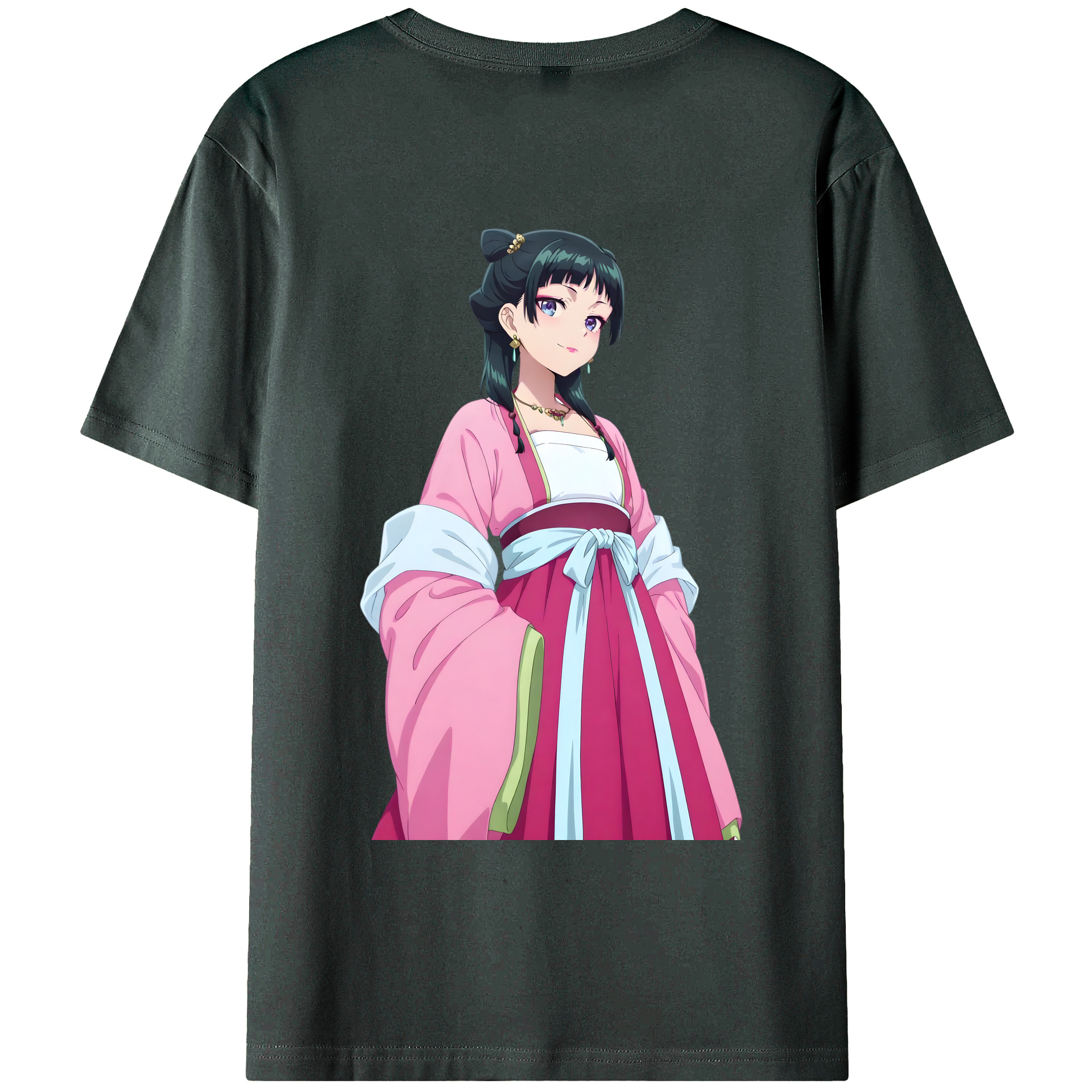 （画像用） 薬屋のひとりごと The Apothecary Diaries 綿100％ メンズ半袖Tシャツ（バックプリント） 通気性